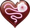 Gif animé coeur fleur